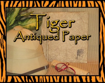Tiger- Antiqued Paper - 10 Sheets