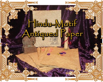 India Motif - Antiqued Paper - 10 Sheets