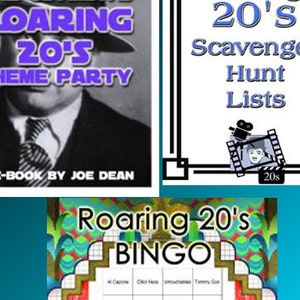 2 Roaring 20s Party Games – Bingo, Scavenger Hunt, and Theme Ideas (Digital Download)