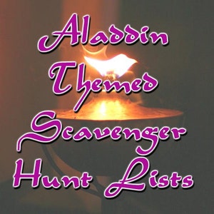 Aladdin / Arabian Themed Scavenger Hunt List Collection