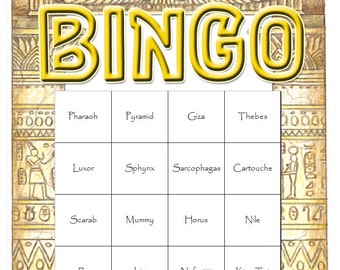 Egyptian Themed Bingo Set