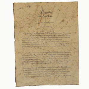 Dracula - Antiqued reproduction of first page