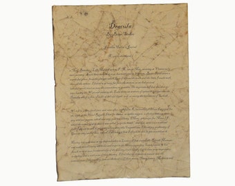 Dracula - Antiqued reproduction of first page