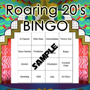 Roaring 20's Themed Bingo Set