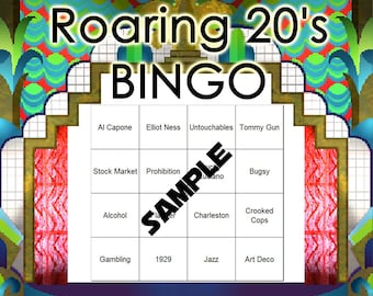 Roaring 20's Themed Bingo Set