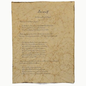 Beowulf - Antiqued First Page