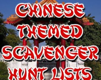 Chinese Themed Scavenger Hunt List Collection