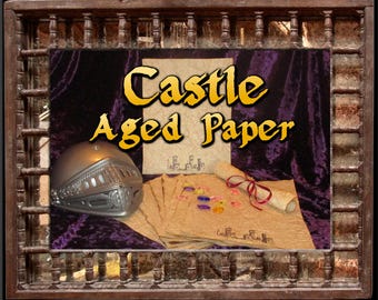 Château de conte de fées - Papier vieilli - 10 feuilles