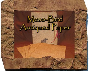 Mesoamerican Bird - Antiqued Paper - 10 Sheets