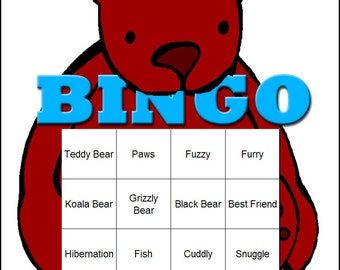 Bear Themed Bingo Set