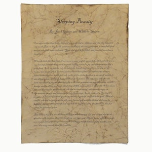 Sleeping Beauty - Antiqued reproduction of first page
