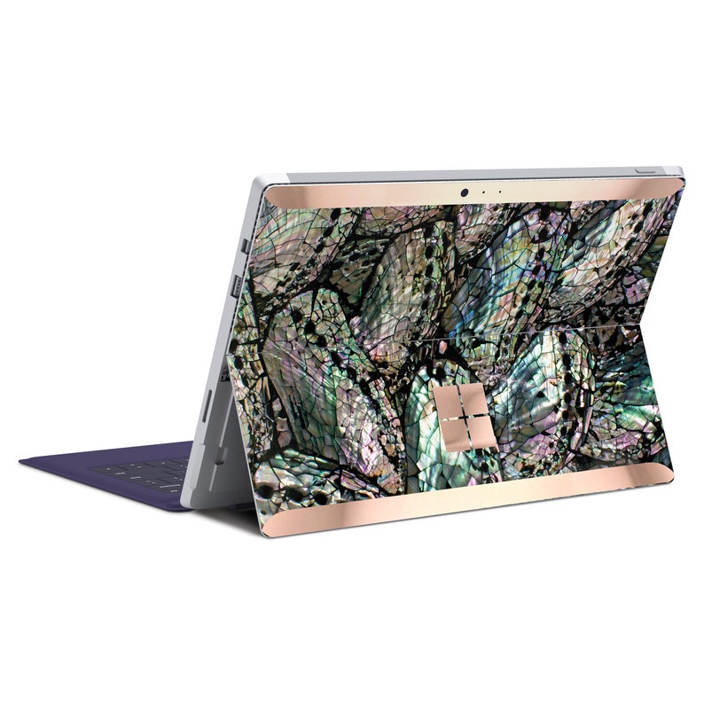 Abalone Shell Medley and Rose Gold Edge Vinyl Skin Microsoft Etsy
