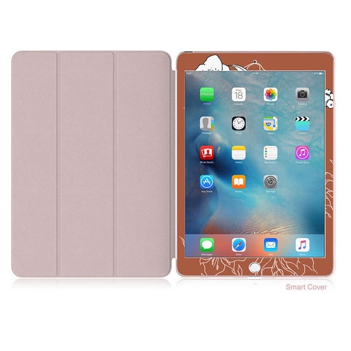 Saddle with Rose Gold Smart Cover Hard Case . iPad Pro 12.9