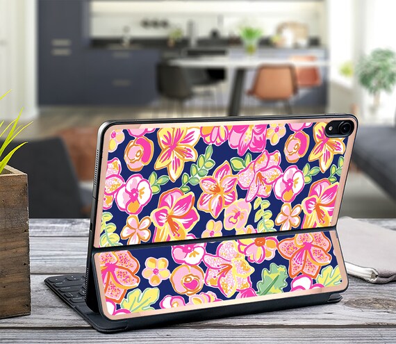 Lilly Pulitzer Style Pink Folio Smart Case For iPad 5 6 Mini 1 2 3 Air