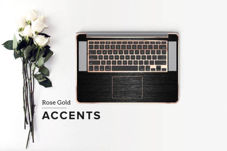Brushed Black and Rose Gold Chrome Detailing Inner Keyboard Etsy
