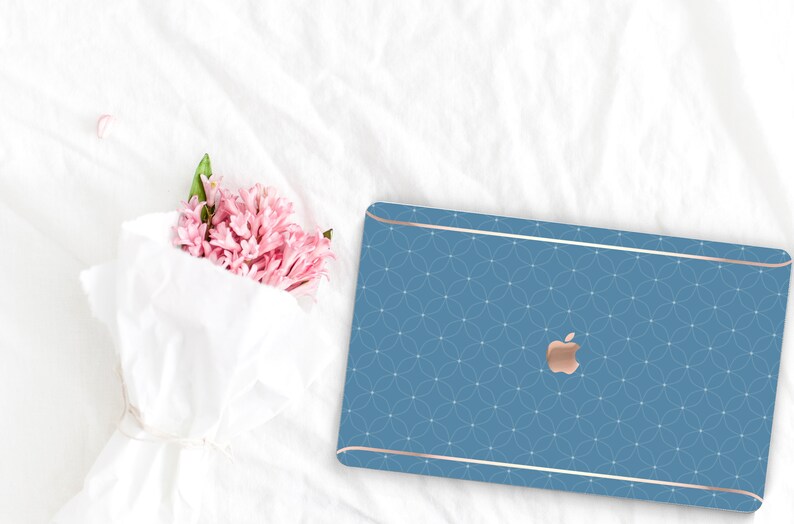 Custom Monogram Distinctive Macbook Hard Case and Rose Gold Rackley Pattern Collection Macbook Case Macbook Pro 13 Case A2338