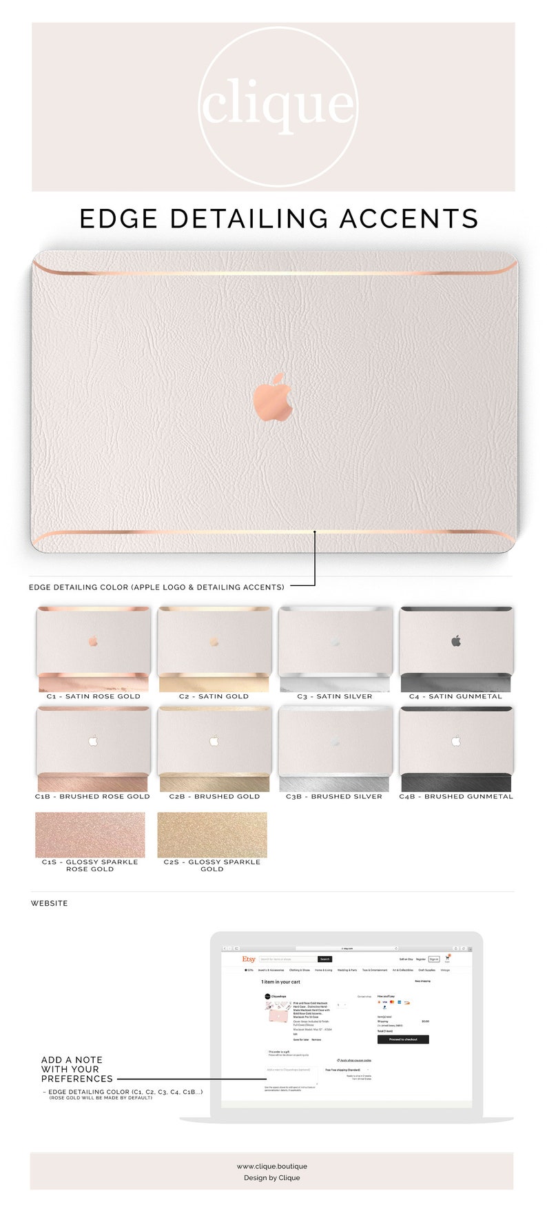 Custom Monogram Distinctive Macbook Hard Case and Rose Gold Rackley Pattern Collection Macbook Case Macbook Pro 13 Case A2338