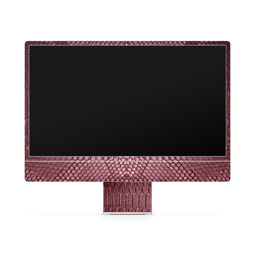Burgundy Crocodile Vinyl Skin for iMac 21.5