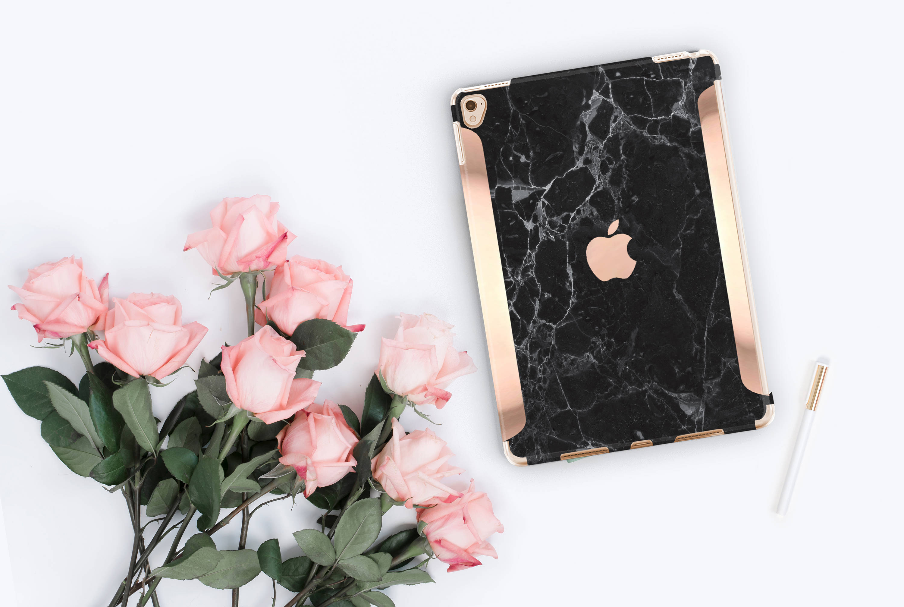 Ipad Case Black Marble Case And Rose Gold Smart Etsy Ipad Case Black Marble Case And Rose Gold Smart Etsy