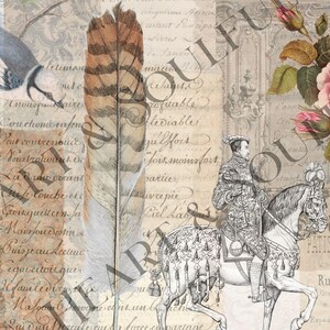 Franska collage-ephemera: Vintage-journalsidor (digital nedladdning) bild 5