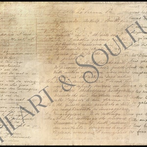 May include: A vintage, aged piece of paper with handwritten text in brown ink. The text is in French and appears to be a poem or a letter. The paper has a worn and faded appearance, giving it a rustic and antique feel.