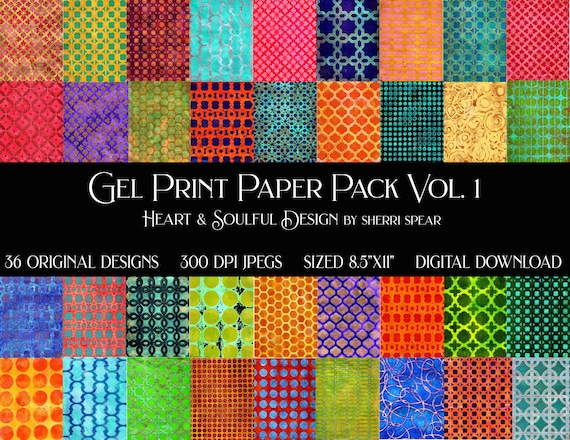 GEL PRINT Paper Pack Vol. 1/Digital Downloads/36 Original Background Papers