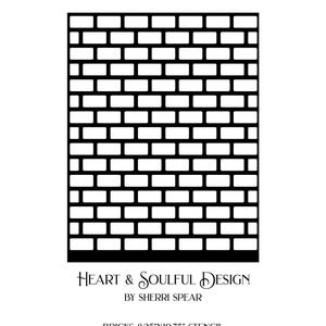 Bricks 8x10 Design For Art Projects and Gel Printing