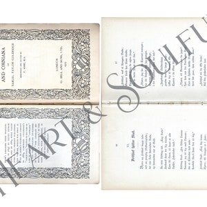 K&ouml;nnte beinhalten: Ein ge&ouml;ffnetes Buch mit einem wei&szlig;en Einband und schwarzem Text. Der Titel des Buches lautet "The Table Talk and Omnia". Der Autor ist Samuel Taylor Coleridge. Das Buch wurde 1864 von G. Bell and Sons, Ltd. ver&ouml;ffentlicht.