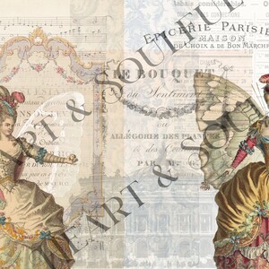 Franska collage-ephemera: Vintage-journalsidor (digital nedladdning) bild 2