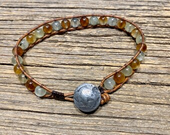 Prehnite Single Wrap Bracelet Item# B2500-3