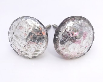 Antique Style Mercury Glass Knob, Antique Hardware, Historical Drawer Pulls, Glass Knob, Reproduction knobs