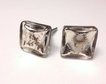 Antique Style Mercury Glass, Antique Hardware, Historical Drawer Pulls, Glass Knob, Jewelry Holder, Reproduction knobs