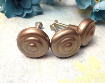 Satin Bronze Knobs, Cabinet knobs, Drawer pulls, Decorative knob, Loft Decor, Urban Decor, Industrial Style, Contemporary Hardware