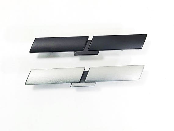 Aged Nickel Cabinet Handles Contemporary Drawer Pulls Etsy
