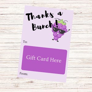 Danke, ein druckbarer Geschenkkartenhalter, danke, Wertschätzung