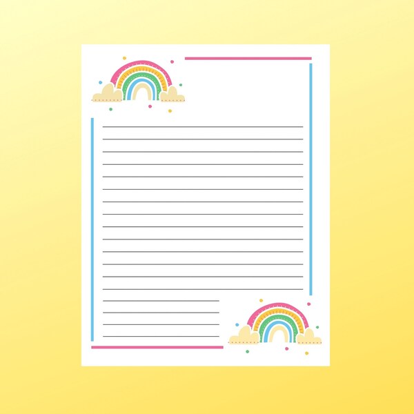 Rainbow Stationary - Etsy
