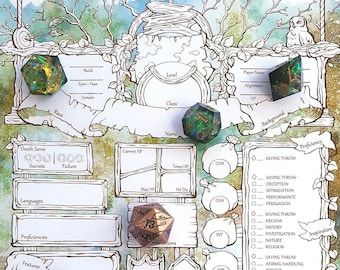Dnd Character Sheet Etsy