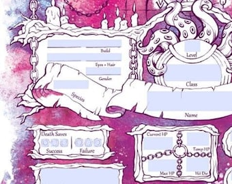 Form-Fillable Otherwordly Character Sheets