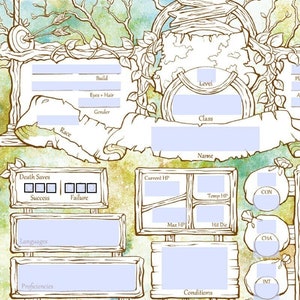 Form-Fillable Wanderlust Character Sheets image 2