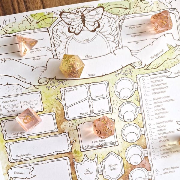 Feywild Character Sheets - D&D 5e