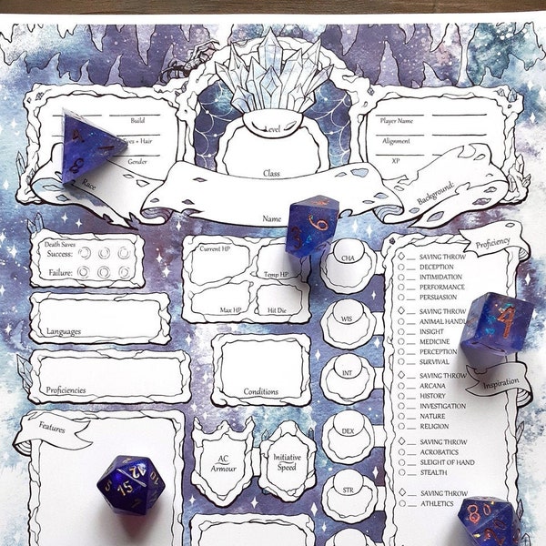 アンダーダークのキャラクターシート - D&D 5e