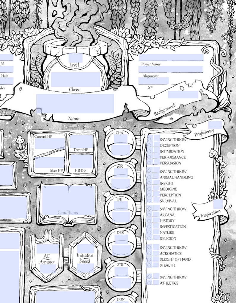 Form-Fillable Everbrew Character Sheets image 8