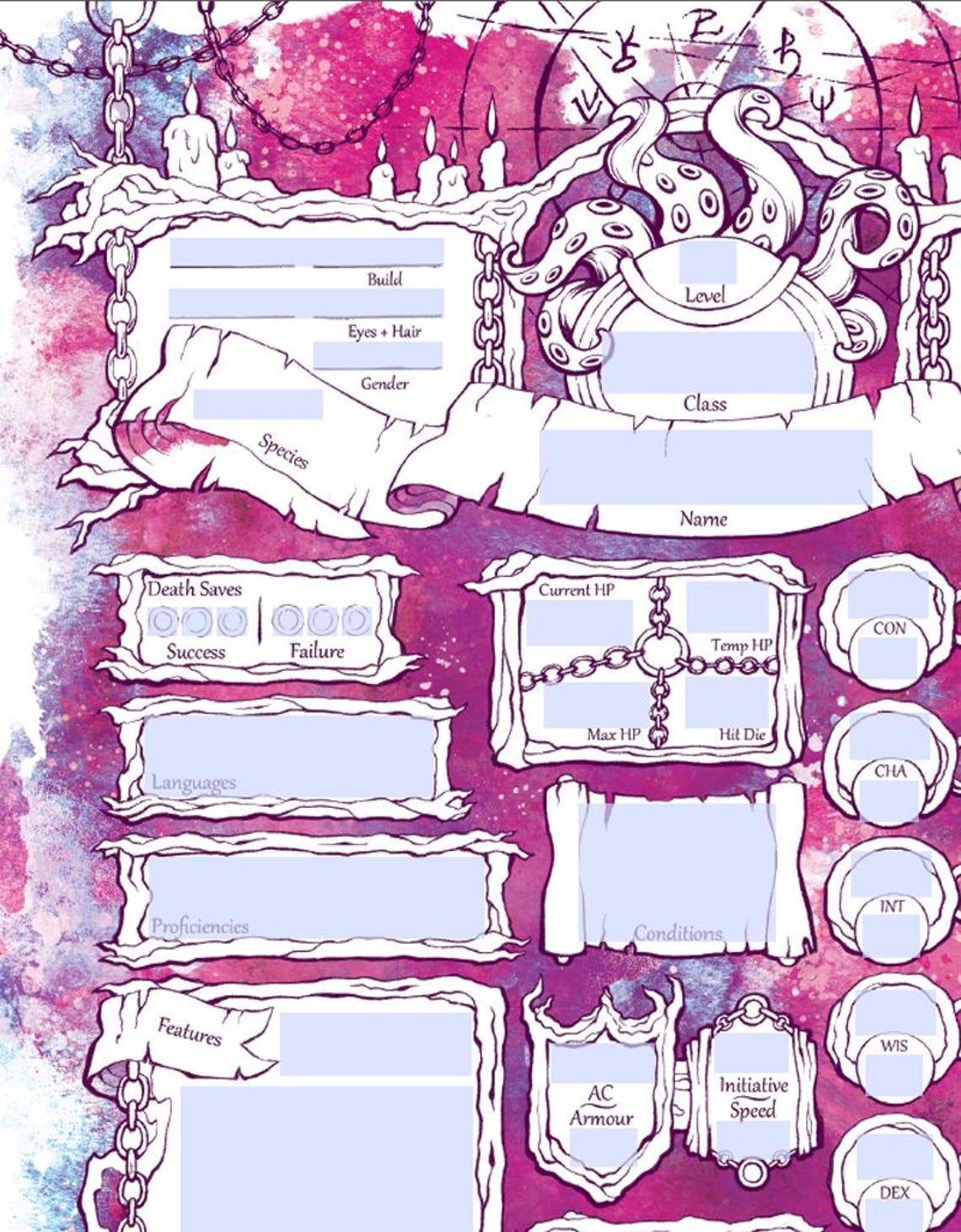 Form-fillable Otherwordly Character Sheets - Etsy Canada