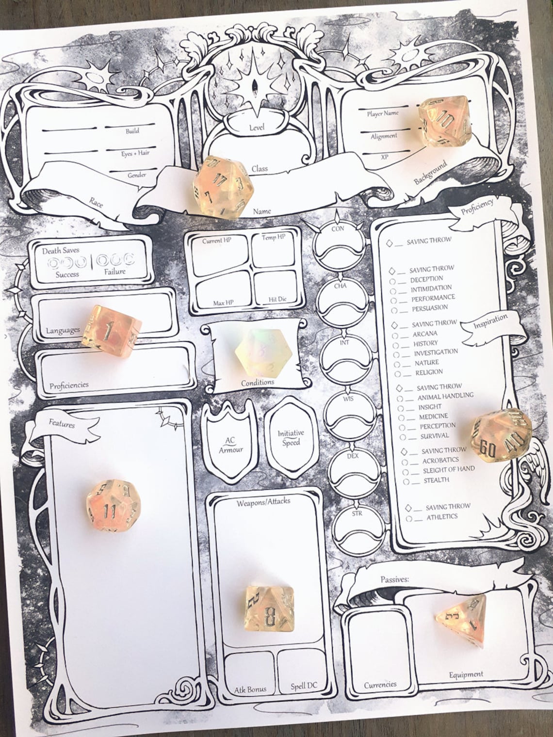 Form-fillable Astralsea Character Sheets - Etsy Canada