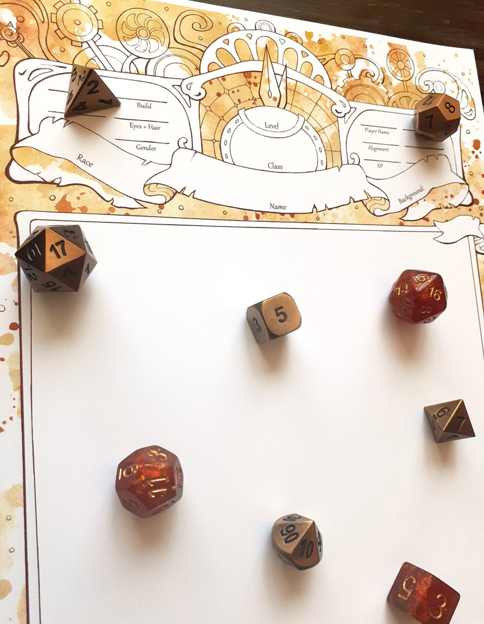 Clockwork Character Sheets D&D 5e Etsy