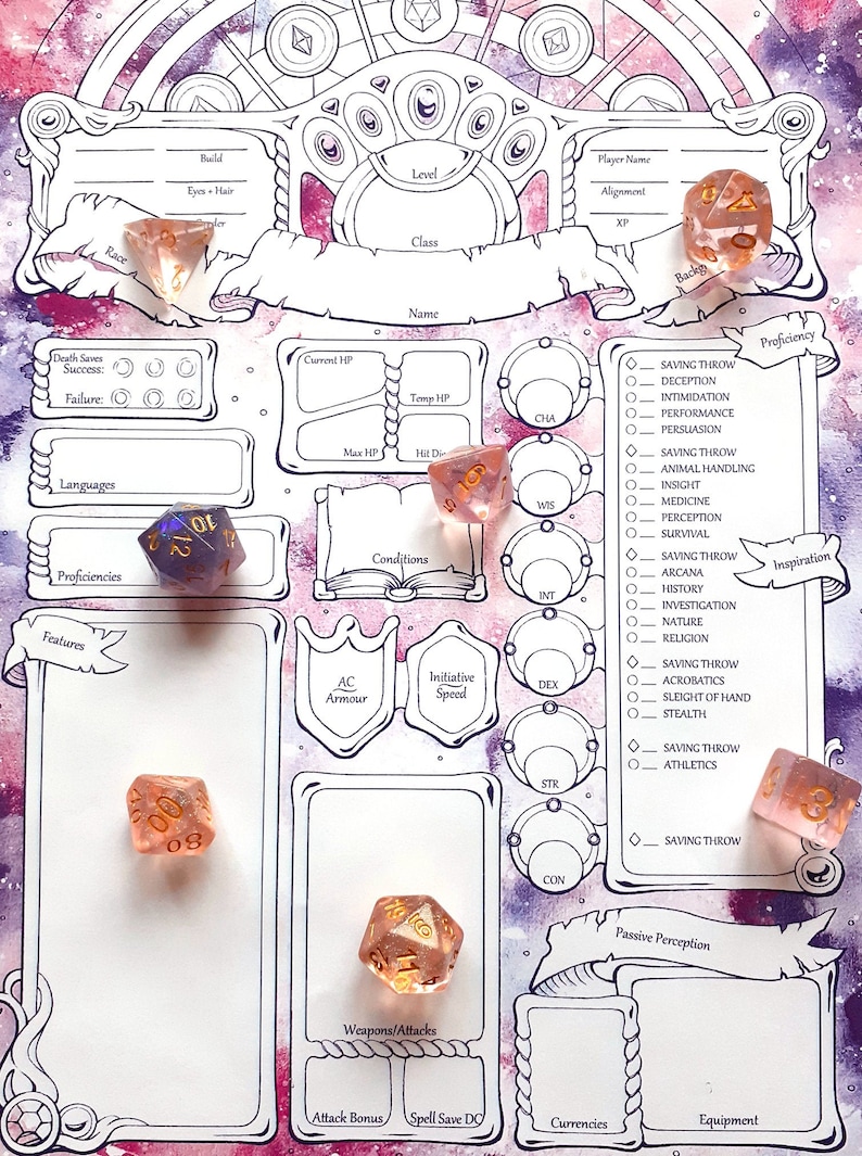 Spellbound Character Sheets D&D 5e | Etsy