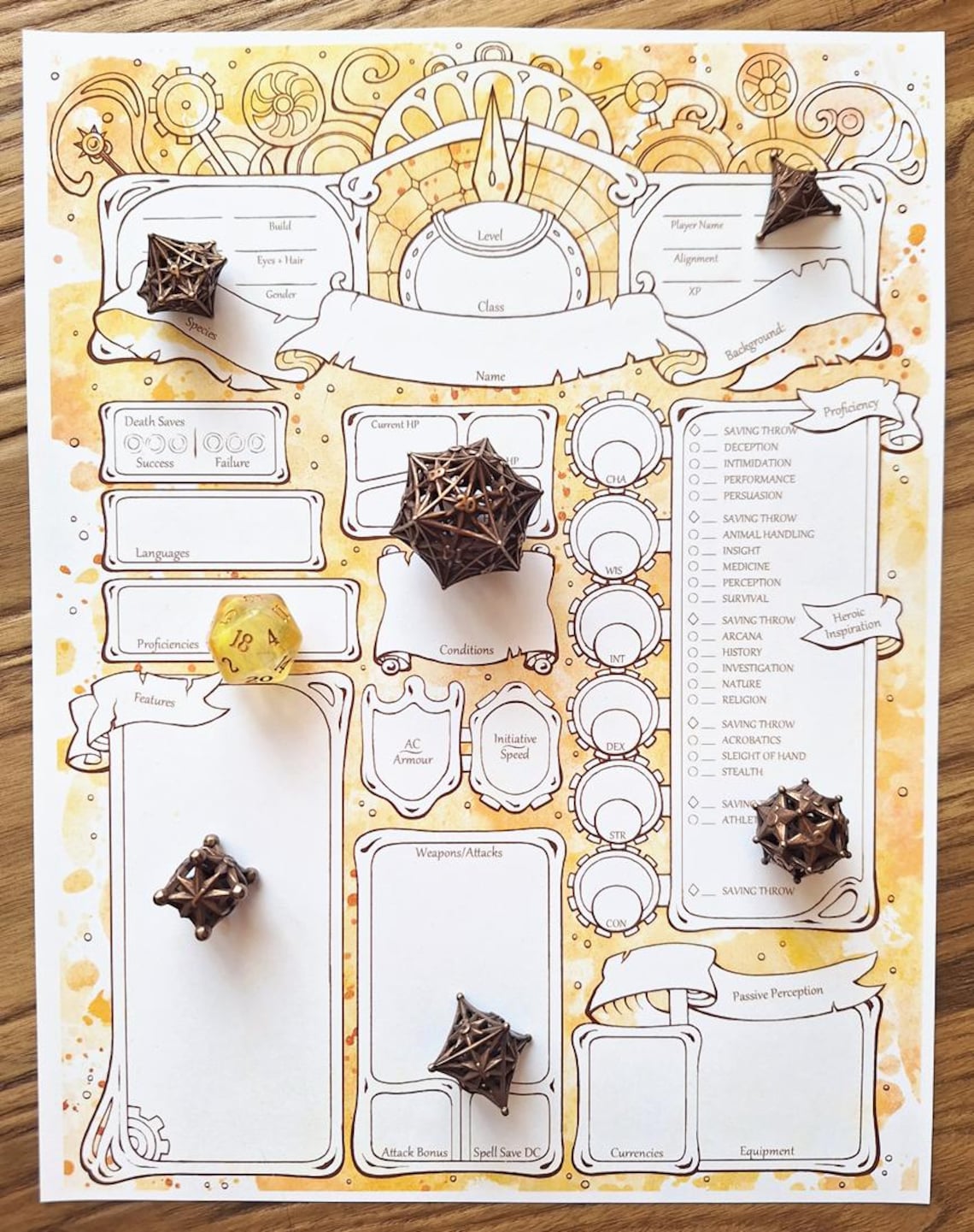 Clockwork Character Sheets - D&D 5e - Etsy