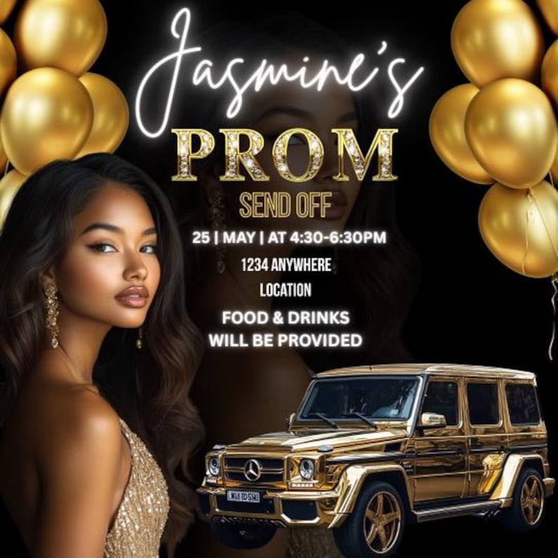 Prom Send off Flyer (editable) - Etsy