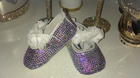swarovski crystal baby booties
