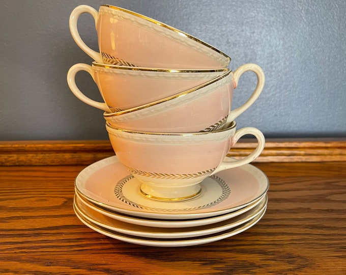 Homer Laughlin Egg Shell China Made in USA Pink Etsy